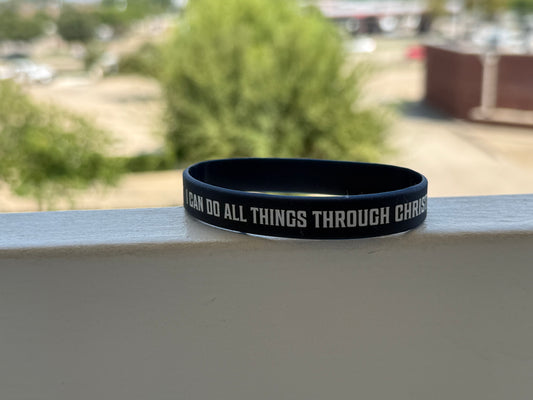 Philippians 4:13 Silicone Wristband – Faith Reminder Bracelet